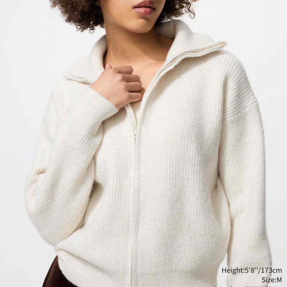 Uniqlo Souffle Zip Cardigan XS